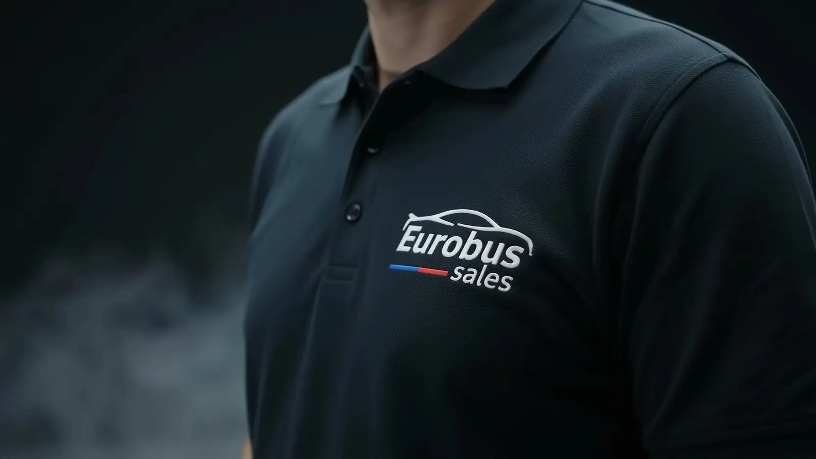 Eurobus team member in a Eurobus Sales shirt